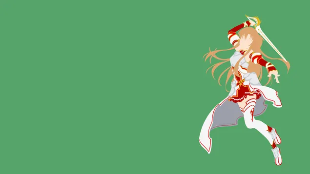 Asuna Yuuki af Sword Art 4K baggrundsbillede