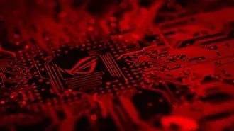 Tapeta Obvodová deska Asus rog červená 4K