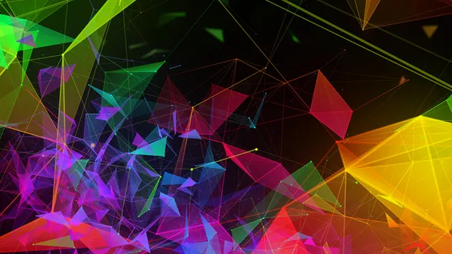 'Asus Razer' Rainbow Light Fragments Art 4K achtergrond