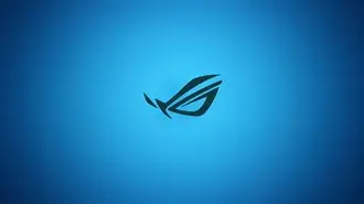 Tapeta asus rog blue tilt shift 2K