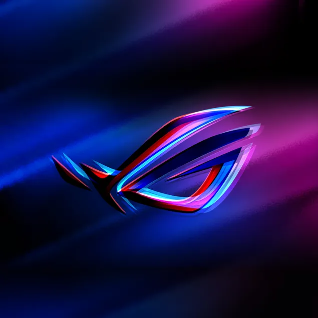 Asus ROG（ゲーマーズ共和国）-Asus Neon Glitch LOGO（5k）