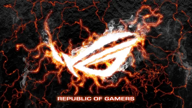 ASUS ROG logotips — Spēlētāju republika 4K fona tapete