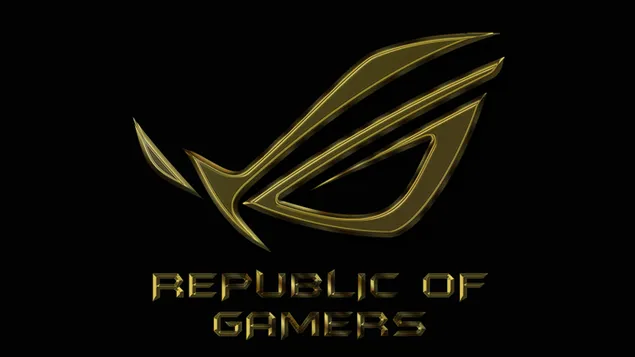 Asus ROG（Republic of Gamers）-Asus3Dブラスゴールドロゴ 4K 壁紙