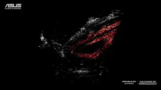 Tapeta Asus ROG (Republic of Gamers) - Asus 3D Dark Watery LOGO 4K