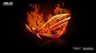 Tapeta Asus ROG (Republic of Gamers) - Asus 3D Fiery LOGO 4K