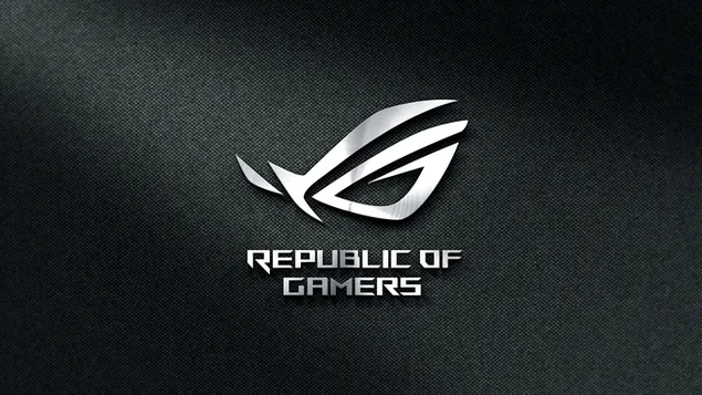 Asus ROG [Republic of Gamers] - LOGOTIPO de metal plateado 3D de Asus