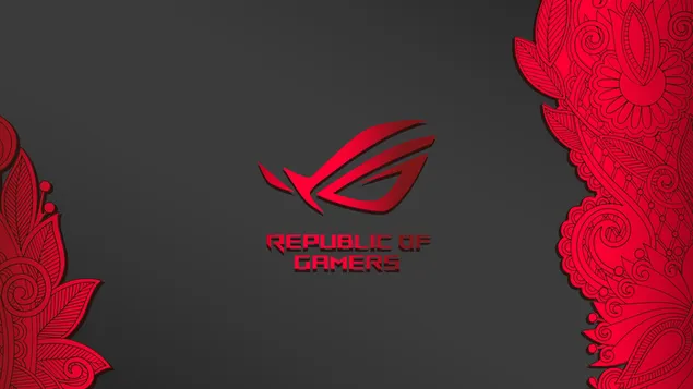 Asus ROG (Republic of Gamers) - Logotipo de Asus Dark Minimal Flora 4K fondo de pantalla