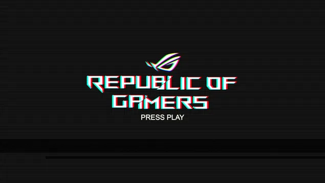 Asus ROG (Republic of Gamers) - LOGOTIPO Asus Neon Glitch 4K fondo de pantalla