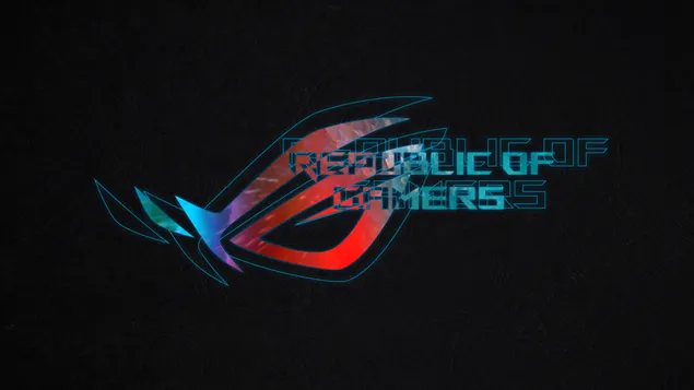 Asus ROG [Republic of Gamers] - LOGOTIPO Asus Neon Glitch 4K fondo de pantalla