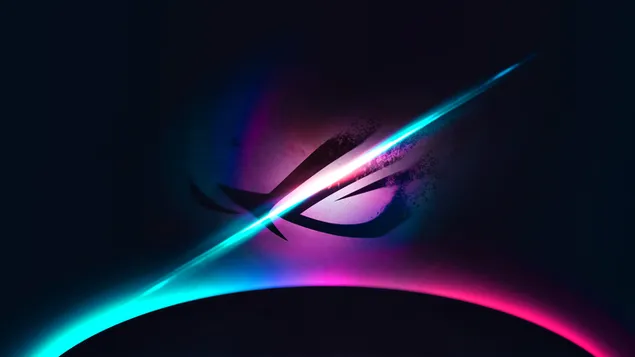 Asus ROG [Republic of Gamers] - Asus Neon Horizon-LOGO 4K achtergrond