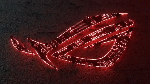 Asus ROG [Repubblica dei giocatori] - LOGO LED Asus Neon 4K sfondo