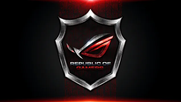 Asus ROG（Republic of Gamers）：バッジのロゴ 4K 壁紙