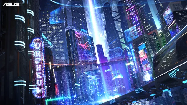 Asus ROG (Republic of Gamers) - Cyber Night City 2K wallpaper