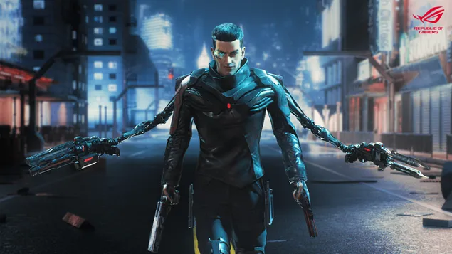 Asus ROG (Republic of Gamers) - Jinetes Cyborg 4K fondo de pantalla