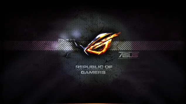Asus ROG (Republic of Gamers): logotipo de temática oscura 4K fondo de pantalla