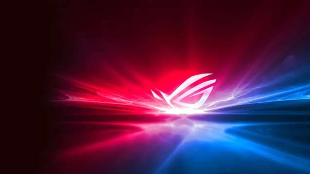 Asus ROG (Republic of Gamers) - Flitsend neon-logo 4K achtergrond