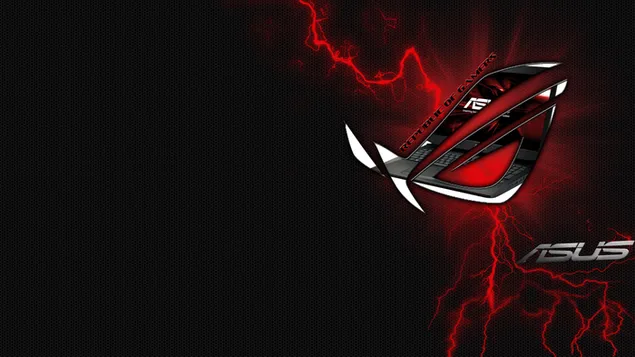 Asus ROG (Republic of Gamers) - LOGOTIPO rojo relámpago oscuro descargar