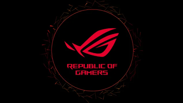 Asus ROG (Republic of Gamers) - LOGOTIPO rojo neón 4K fondo de pantalla