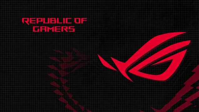 Asus ROG (Republic of Gamers) - ROG LOGOTIPO rojo neón oscuro 4K fondo de pantalla