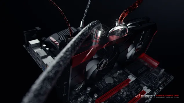 Asus ROG (Republika igrača) - ROG 'Poseidon' GTX grafička kartica 1080Ti 4K pozadina