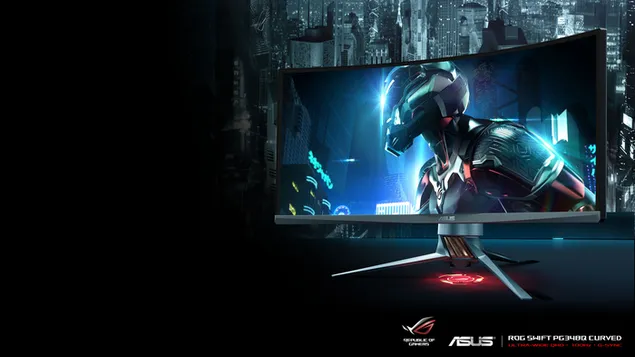 Páipéar balla Asus ROG (Poblacht na gCamróirí) - Monatóir Deisce Cuartha ROG Swift PG348Q4K