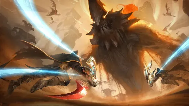 Atlas Fallen spēles māksla 4K fona tapete