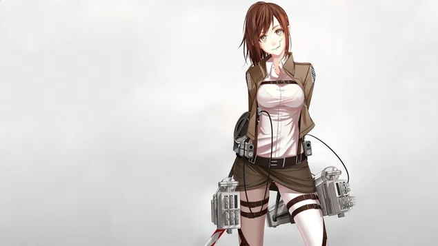 Attack on Titan anime gun girl personaje descargar