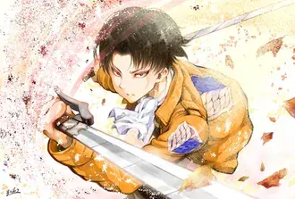 Attack On Titan - Căpitanul Levi HD imagine de fundal