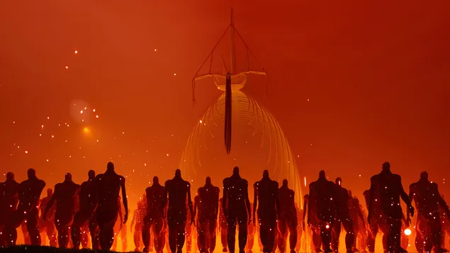 هجوم على تيتان | إرين ييغر مؤسس تيتان 4K خلفية