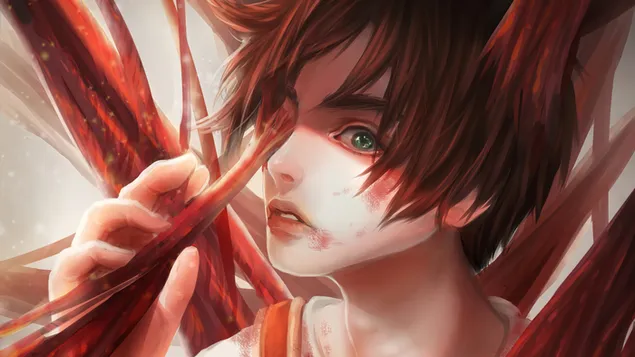 Attack On Titan - Eren Yeager Removing Titan Transformation 4K wallpaper