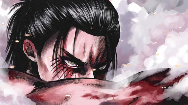 进击的巨人 - 艾伦耶格尔泰坦变身 4K 壁纸