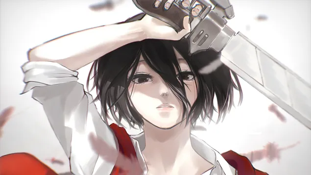 타이탄에 대한 공격 | 미카사 아커만 스쿼트 연대 4K 배경화면