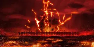 Attack On Titan - титаны в огне HD обои
