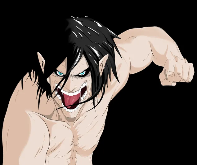 Napadi Titan Eren Yeager 2K ozadje