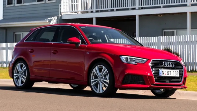 Audi A3 Sport Red Front unduhan