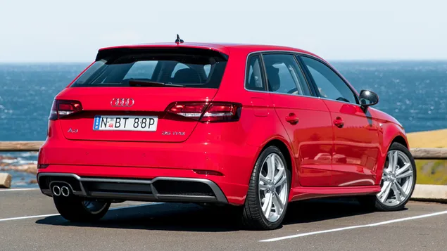 Audi A3 Sport Rojo Detrás descargar