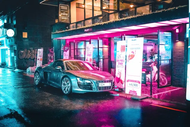 Audi rs8 car at night download