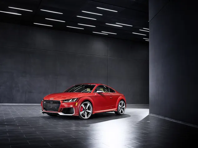 Audi tt rs - rojo 8K fondo de pantalla