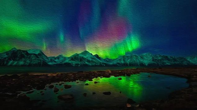 Aurora Borealis canvas