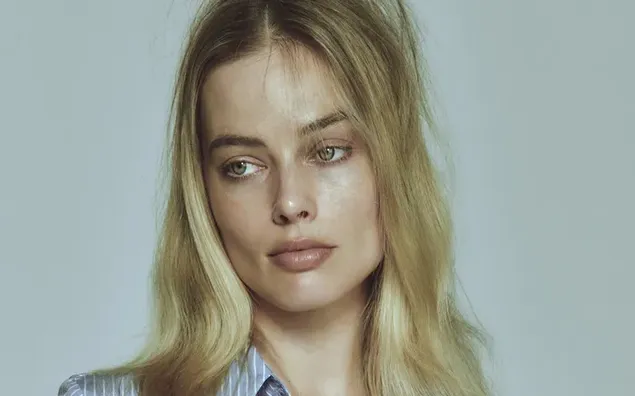 Australische Schauspielerin Margot Robbie hübsches Gesicht 4K Hintergrundbild