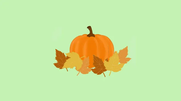 Herbstfarben in grünem Pastell HD Hintergrundbild