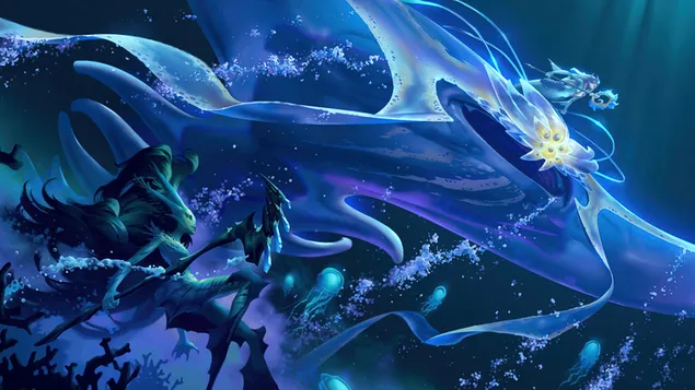 Avatar of the Tides (Legends of Runeterra) - League of the Legends (LOL) 4K טפט