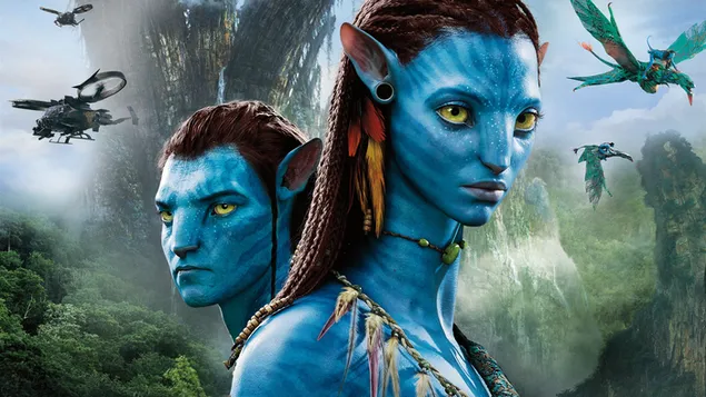 Avatar serie Jake Sully y Neytiri 6K fondo de pantalla
