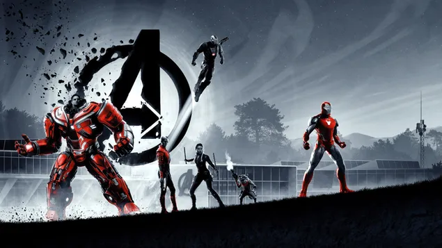 Avengers: Endgame - Bruce Banner,Nebula,Black Widow,Rocket,War Machine & Iron Man 8K wallpaper