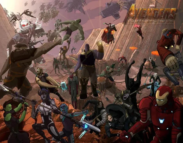 Avengers Endgame Final Fight Animado