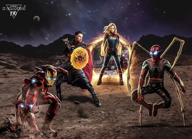 Avengers: Endgame - Pahlawan beraksi 2K wallpaper