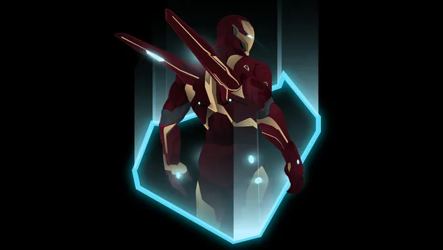 Avengers: Endgame - Superhero Ironman (vektor) 2K kertas dinding