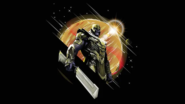 어벤져스: 엔드게임 - 타노스 로고 4K 배경화면