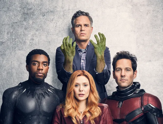 Avengers -  Hulk, Scarlet Witch, Black Panther and Scott Lang