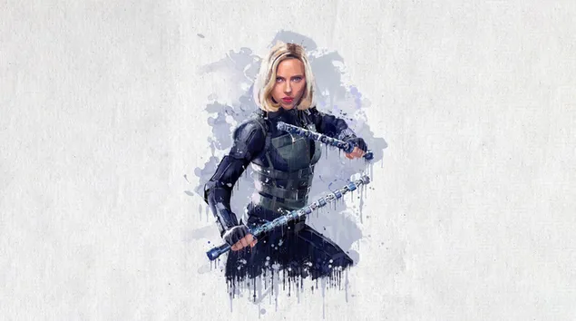 Avengers: Infinity War - Black Widow-schilderij download